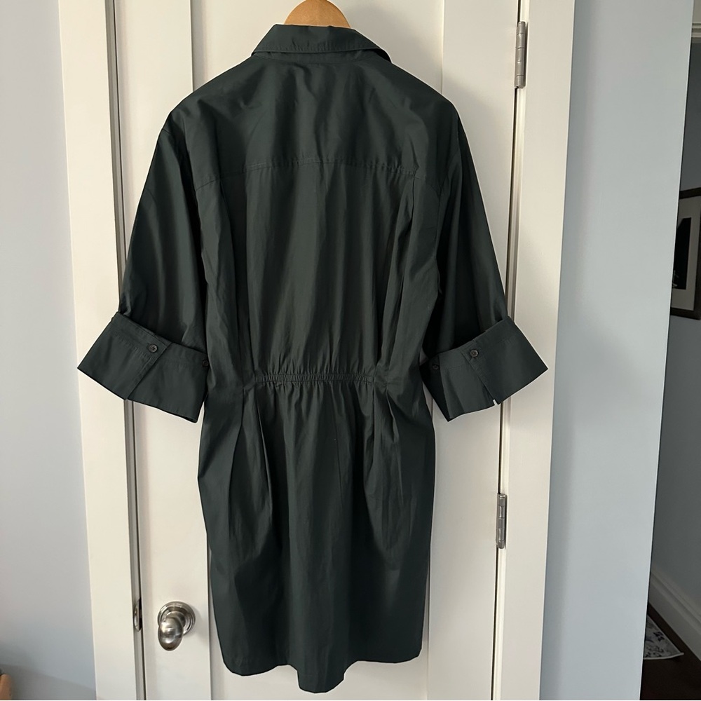 Madewell NWT Poplin Tucked Mini Shirtdress Summit Green NW416 - Picture 7 of 14